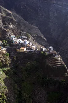 The village of Fontainhas sits perched amid terraced farmland on Cape Verde's Sao Antao The village of Fontainhas sits perched amid terraced farmland on Cape Verde's Sao Antao