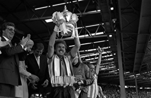 Coventry City captain Brian Kilcline lifts the FA Cup after his team's 3-2 victory Coventry City captain Brian Kilcline lifts the FA Cup after his team's 3-2 victory