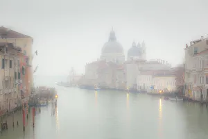 Europe, Italy, Venice. Fog over Grand Canal Europe, Italy, Venice. Fog over Grand Canal