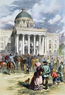 (1808-1889). The inauguration of Davis as President of the Confederate States of America (1808-1889). The inauguration of Davis as President of the Confederate States of America