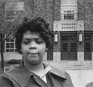 (1943- ). African American student who was barred from attending Sumner School in Topeka (1943- ). African American student who was barred from attending Sumner School in Topeka