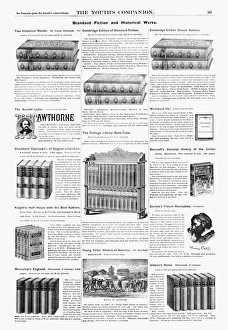 ADVERTISEMENT: BOOKS, 1890. American magazine advertisements for 'Standard Fiction ADVERTISEMENT: BOOKS, 1890. American magazine advertisements for 'Standard Fiction