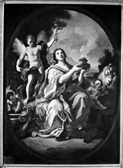 ALLEGORY OF ASIA. Allegory of the continent of Asia. Oil on canvas by Francesco Solimena ALLEGORY OF ASIA. Allegory of the continent of Asia. Oil on canvas by Francesco Solimena