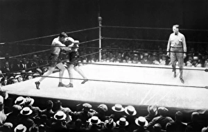 American boxer. Jack Dempsey and Jack Sharkey in the second round of their heavyweight American boxer. Jack Dempsey and Jack Sharkey in the second round of their heavyweight