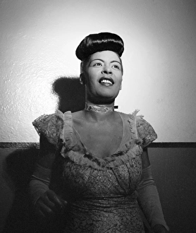 BILLIE HOLIDAY (1915-1959). American singer. Backstage at Carnegie Hall in New York City BILLIE HOLIDAY (1915-1959). American singer. Backstage at Carnegie Hall in New York City