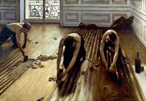 CAILLEBOTTE: PLANERS, 1875. The Floor Planers. Oil on canvas by Gustave Caillebotte CAILLEBOTTE: PLANERS, 1875. The Floor Planers. Oil on canvas by Gustave Caillebotte
