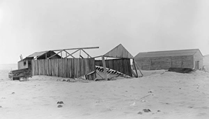 The camp at Kitty Hawk, North Carolina showing its damaged condition at the time of The camp at Kitty Hawk, North Carolina showing its damaged condition at the time of