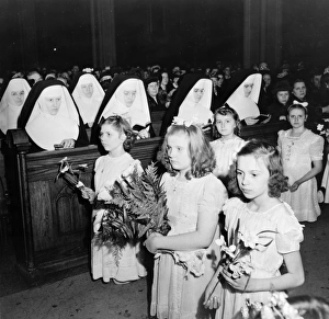 EASTER, 1943. Easter high mass at the Corpus Christi church in the Polish community in EASTER, 1943. Easter high mass at the Corpus Christi church in the Polish community in