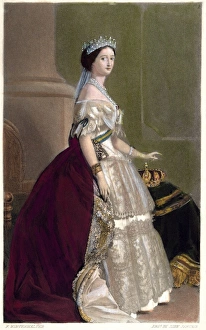 EMPRESS EUGENIE OF FRANCE (1826-1920): mezzotint, 1859, by John Sartain after Franz EMPRESS EUGENIE OF FRANCE (1826-1920): mezzotint, 1859, by John Sartain after Franz