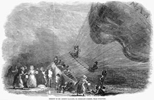 The English balloonist Charles Green at the successful conclusion of his 500th ascent in The English balloonist Charles Green at the successful conclusion of his 500th ascent in
