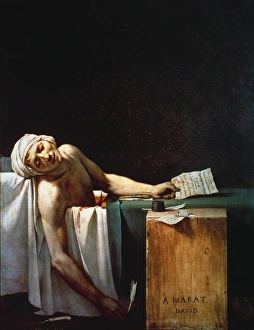 French revolutionary politician Jean-Paul Marat, fatally stabbed in his bath by Charlotte French revolutionary politician Jean-Paul Marat, fatally stabbed in his bath by Charlotte
