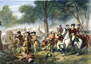 George Washington, on horseback, at the Battle of the Monongahela, July 9, 1755 George Washington, on horseback, at the Battle of the Monongahela, July 9, 1755