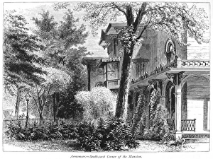 HARTFORD: ARMSEAR MANSION. 'Armsmear,' the Samuel Colt mansion at Hartford, Connecticut. Wood engraving, c1876 HARTFORD: ARMSEAR MANSION. 'Armsmear,' the Samuel Colt mansion at Hartford, Connecticut. Wood engraving, c1876