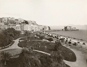 ITALY: NAPLES. A view of Naples, Italy, with Castel dell'Ovo in the distance ITALY: NAPLES. A view of Naples, Italy, with Castel dell'Ovo in the distance