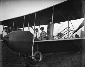 Katharine and Orville Wright aboard the Wright Model HS airplane. Photograph, 1915 Katharine and Orville Wright aboard the Wright Model HS airplane. Photograph, 1915