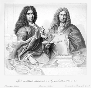 LE BRUN & MIGNARD. Charles Le Brun (1619-1690), left, and Pierre Mignard (1612-1695) LE BRUN & MIGNARD. Charles Le Brun (1619-1690), left, and Pierre Mignard (1612-1695)