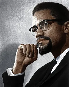 MALCOLM X (1925-1965). Originally Malcolm Little. American religious and political leader MALCOLM X (1925-1965). Originally Malcolm Little. American religious and political leader