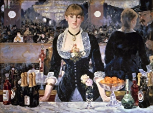 MANET: FOLIES-BERGERES. The Bar at Folies-Bergeres. Oil on canvas by Edouard Manet MANET: FOLIES-BERGERES. The Bar at Folies-Bergeres. Oil on canvas by Edouard Manet