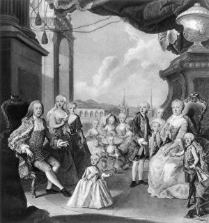 MARIA THERESA AND FRANCIS I of Austria with their children, 1756 MARIA THERESA AND FRANCIS I of Austria with their children, 1756