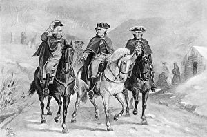Marquis de Lafayette, George Washington, and Baron von Steuben at the Continental Armys Marquis de Lafayette, George Washington, and Baron von Steuben at the Continental Armys