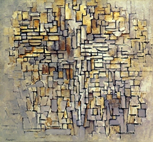 MONDRIAN: COMPOSITION, 1913. Composition VII. Oil on canvas by Piet Mondrian, 1913 MONDRIAN: COMPOSITION, 1913. Composition VII. Oil on canvas by Piet Mondrian, 1913