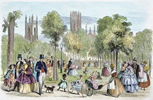 NEW ORLEANS, c1850. Lafayette Square in New Orleans, Louisiana. Wood engraving, c1850 NEW ORLEANS, c1850. Lafayette Square in New Orleans, Louisiana. Wood engraving, c1850