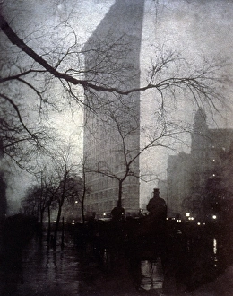 NEW YORK: FLATIRON, 1905. Flatiron Building, New York City: photograph, 1905, by Edward Steichen NEW YORK: FLATIRON, 1905. Flatiron Building, New York City: photograph, 1905, by Edward Steichen