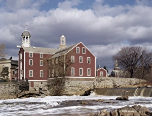 OLD SLATER MILL. Exterior view of the Old Slater Mill in Pawtucket, Rhode Island OLD SLATER MILL. Exterior view of the Old Slater Mill in Pawtucket, Rhode Island