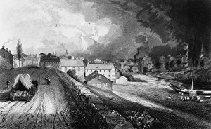 PAWTUCKET, RHODE ISLAND. View of Pawtucket, the mill town on the Blackstone River in PAWTUCKET, RHODE ISLAND. View of Pawtucket, the mill town on the Blackstone River in