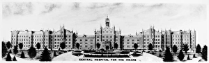 PSYCHIATRIC HOSPITAL. Central Hospital for the Insane, opened in 1852 in Nashville PSYCHIATRIC HOSPITAL. Central Hospital for the Insane, opened in 1852 in Nashville
