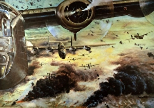 The raid by American B-24 bombers on the oil refineries at Ploesti, Romania, 31 May 1944 The raid by American B-24 bombers on the oil refineries at Ploesti, Romania, 31 May 1944