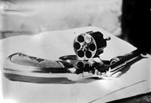 REVOLVER, 1912. Revolver used by John Flammang Schrank in an attempted assassination REVOLVER, 1912. Revolver used by John Flammang Schrank in an attempted assassination