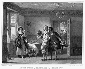 SHAKESPEARE: MERRY WIVES. The Merry Wives of Windsor. Anne Page, Slender and Shallow SHAKESPEARE: MERRY WIVES. The Merry Wives of Windsor. Anne Page, Slender and Shallow