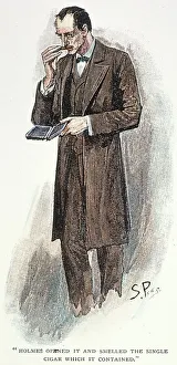 SHERLOCK HOLMES. Sherlock Holmes. Drawing by Sidney Paget for Arthur Conan Doyle's SHERLOCK HOLMES. Sherlock Holmes. Drawing by Sidney Paget for Arthur Conan Doyle's