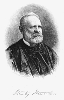 STANLEY MATTHEWS (1824-1889). American jurist. Etching, 1890, by Albert Rosenthal STANLEY MATTHEWS (1824-1889). American jurist. Etching, 1890, by Albert Rosenthal