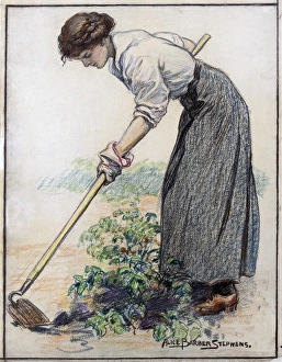 STEPHENS: GARDENING, c1917. 'Somebody has to raise everything you eat, do your share STEPHENS: GARDENING, c1917. 'Somebody has to raise everything you eat, do your share