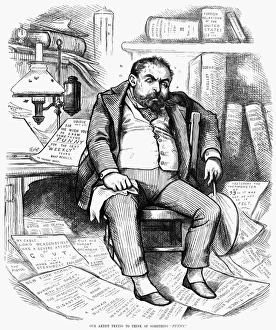 THOMAS NAST (1840-1902). American cartonist. 'Our Artist Trying to Think of Something THOMAS NAST (1840-1902). American cartonist. 'Our Artist Trying to Think of Something