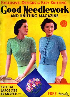 1930s UK Good Needlework and Knitting Magazine Cover 1930s UK Good Needlework and Knitting Magazine Cover
