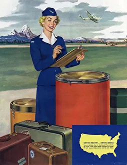 Airlines 1950s USA mcitnt aviation aeroplanes hostesses stewardesses flght attendants Airlines 1950s USA mcitnt aviation aeroplanes hostesses stewardesses flght attendants