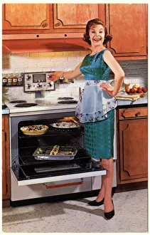 Gibson Ultra 600 1950s USA cooking ovens housewife housewives kitchens appliances Gibson Ultra 600 1950s USA cooking ovens housewife housewives kitchens appliances