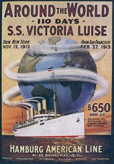 Hamburg American Line 1912 1910s USA boats cruises around the world ships liners Hamburg American Line 1912 1910s USA boats cruises around the world ships liners