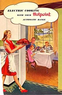 Hotpoint 1950s UK rklf ovens cookers housewives housewife homemakers roast dinners Hotpoint 1950s UK rklf ovens cookers housewives housewife homemakers roast dinners