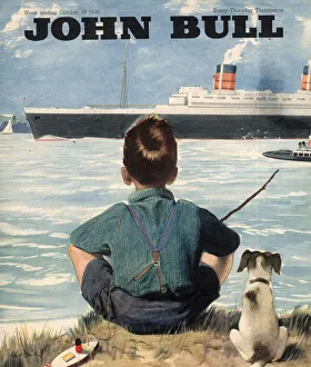 John Bull 1946 1940s UK nautical fishing steam ships cruises boats magazines dogs John Bull 1946 1940s UK nautical fishing steam ships cruises boats magazines dogs