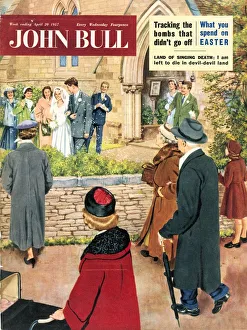 John Bull 1950s UK love marriages weddings brides bridegrooms churches magazines John Bull 1950s UK love marriages weddings brides bridegrooms churches magazines