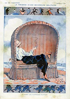 La Vie Parisienne 1915 1910s France cc beaches seaside relaxing women smoking La Vie Parisienne 1915 1910s France cc beaches seaside relaxing women smoking