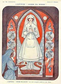 La Vie Parisienne 1916 1910s France Herouard stained glass medical medicine illustrations La Vie Parisienne 1916 1910s France Herouard stained glass medical medicine illustrations