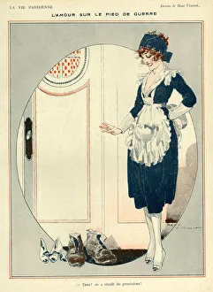 La Vie Parisienne 1918 1910s France Rene Vincent illustrations maids servants mens La Vie Parisienne 1918 1910s France Rene Vincent illustrations maids servants mens