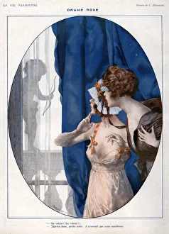 La Vie Parisienne 1919 1910s France C Herouard illustrations cupids looking windows La Vie Parisienne 1919 1910s France C Herouard illustrations cupids looking windows