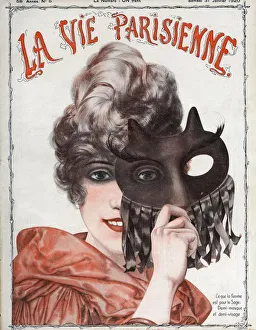 La vie Parisienne 1920 1920s France magazines womens portraits masks illustrations La vie Parisienne 1920 1920s France magazines womens portraits masks illustrations
