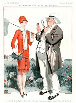 La Vie Parisienne 1920s France cc dirty old men butterfly nets looking magnifying glass La Vie Parisienne 1920s France cc dirty old men butterfly nets looking magnifying glass
